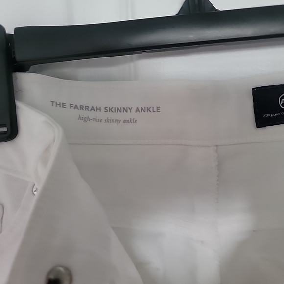 AG Adriano Goldschmied White The Farrah Skinny Ankle high-rise size 27R - Picture 3 of 6